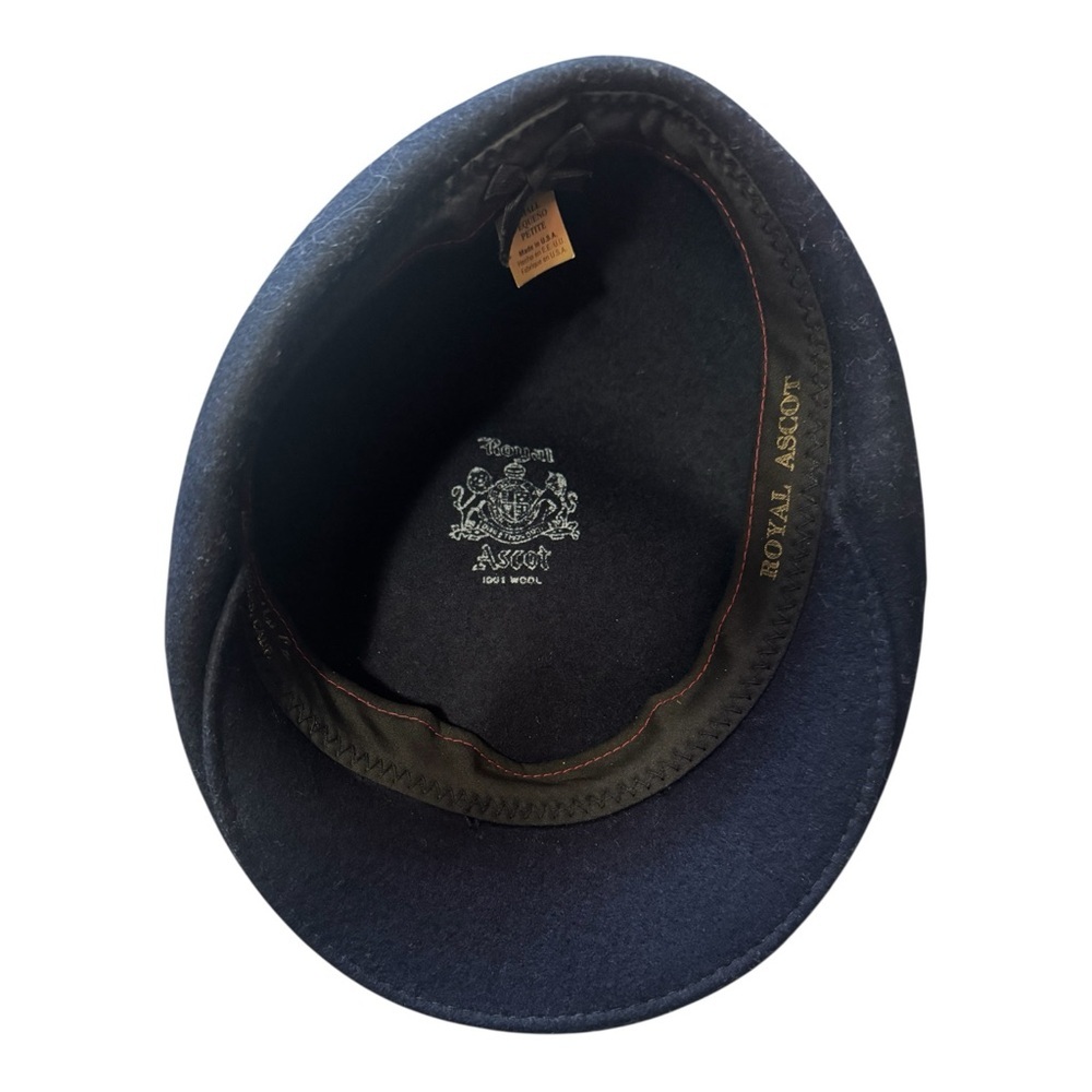 Vintage Royal Ascot Navy Cabbie’s Beret Hat - 100% Wool - Golden Gate Hat Co USA - Picture 4 of 8